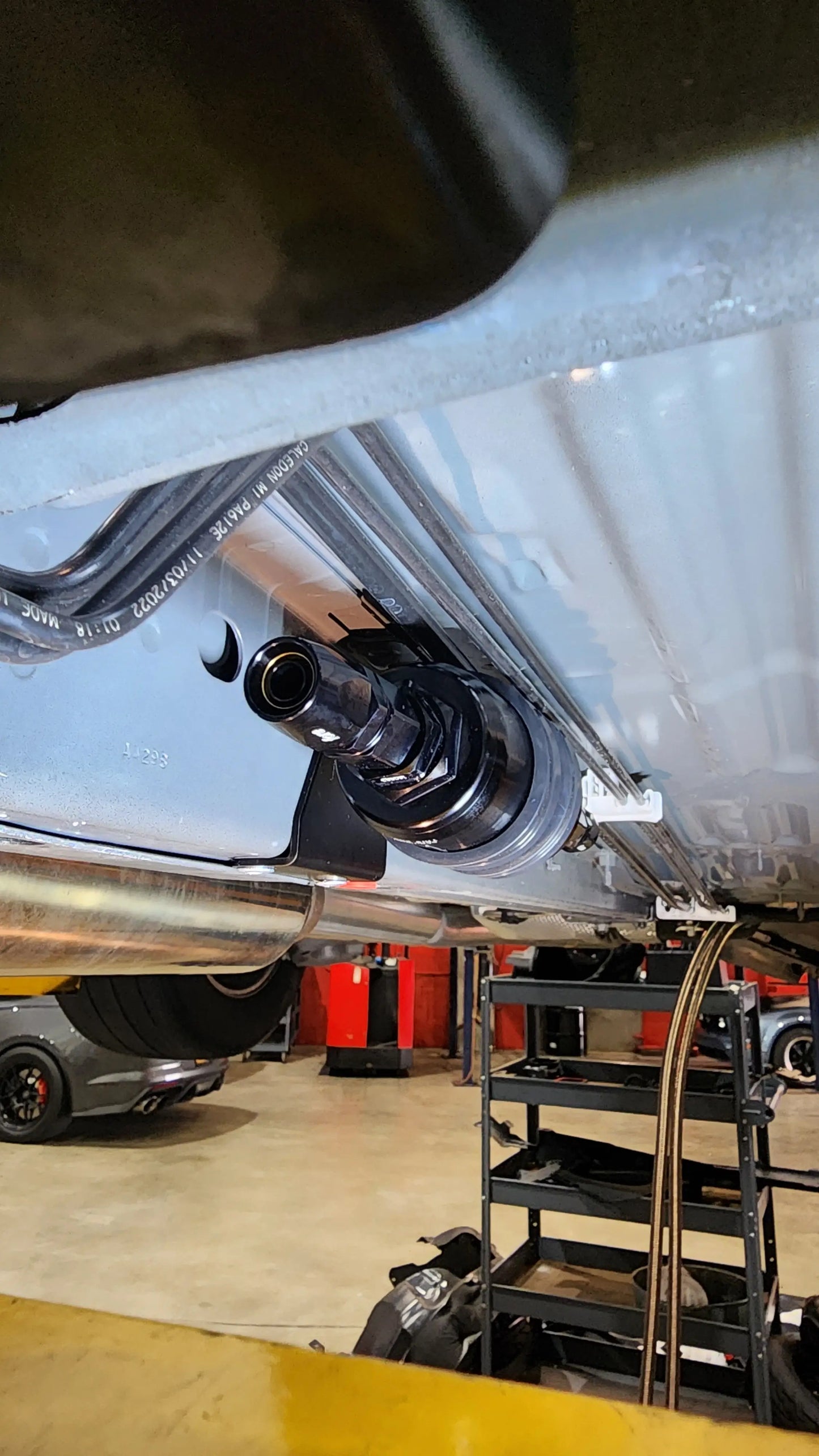 Nocturnal Automotive - S197-S550-S650 11-24 Mustang Fore Fuel Filter Bracket Installed view, front