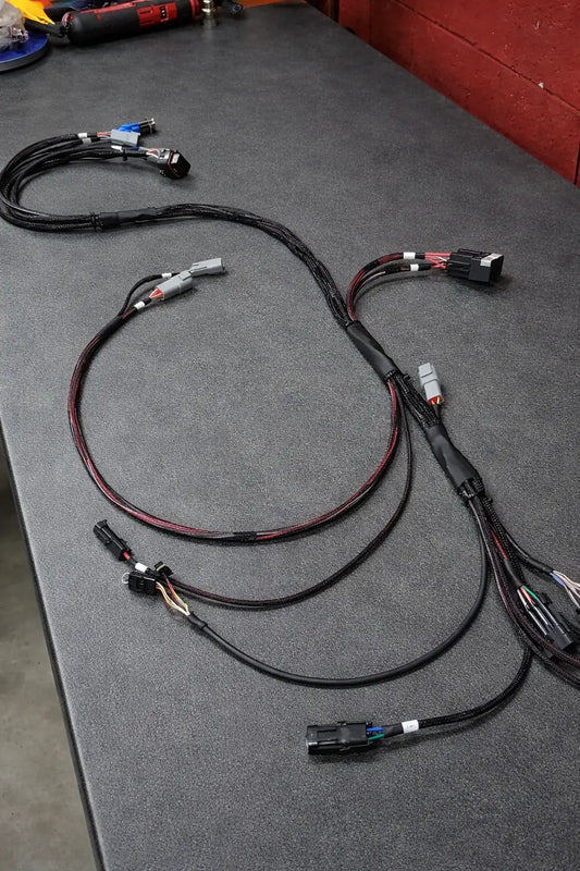 Nocturnal Automotive / Auto Assembled: Deutsch and metripack / weatherpack connectors, Techflex braided sheathing, and marine grade heat shrink