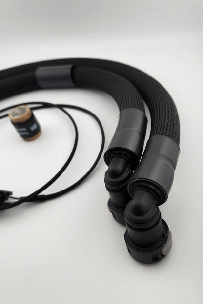 Nocturnal Automotive / Auto EVAP solenoid relocation kit with insultherm sheathed hoses, and heatshrunk ends, with push lock fittings. For 2018 Mustang intake manifold swaps.
