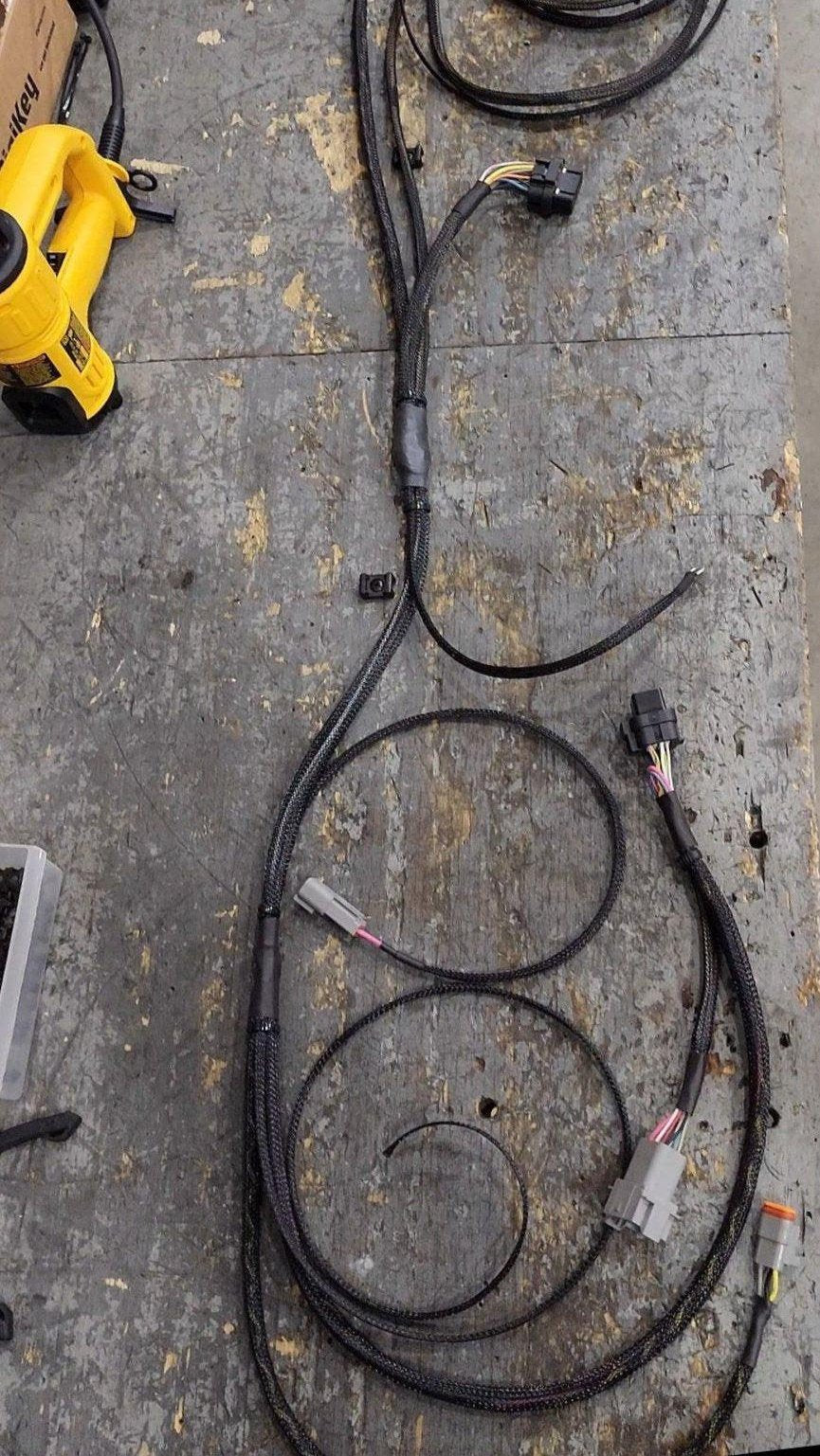 Nocturnal Automotive / Auto Assembled: AMP Superseal and Deutsch connectors with TechFlex F6 braided sheathing and maringe heat shrink, for Holley EFI system